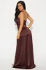 Angelic Aura Satin Gown - Chocolate sold by Fashion Nova