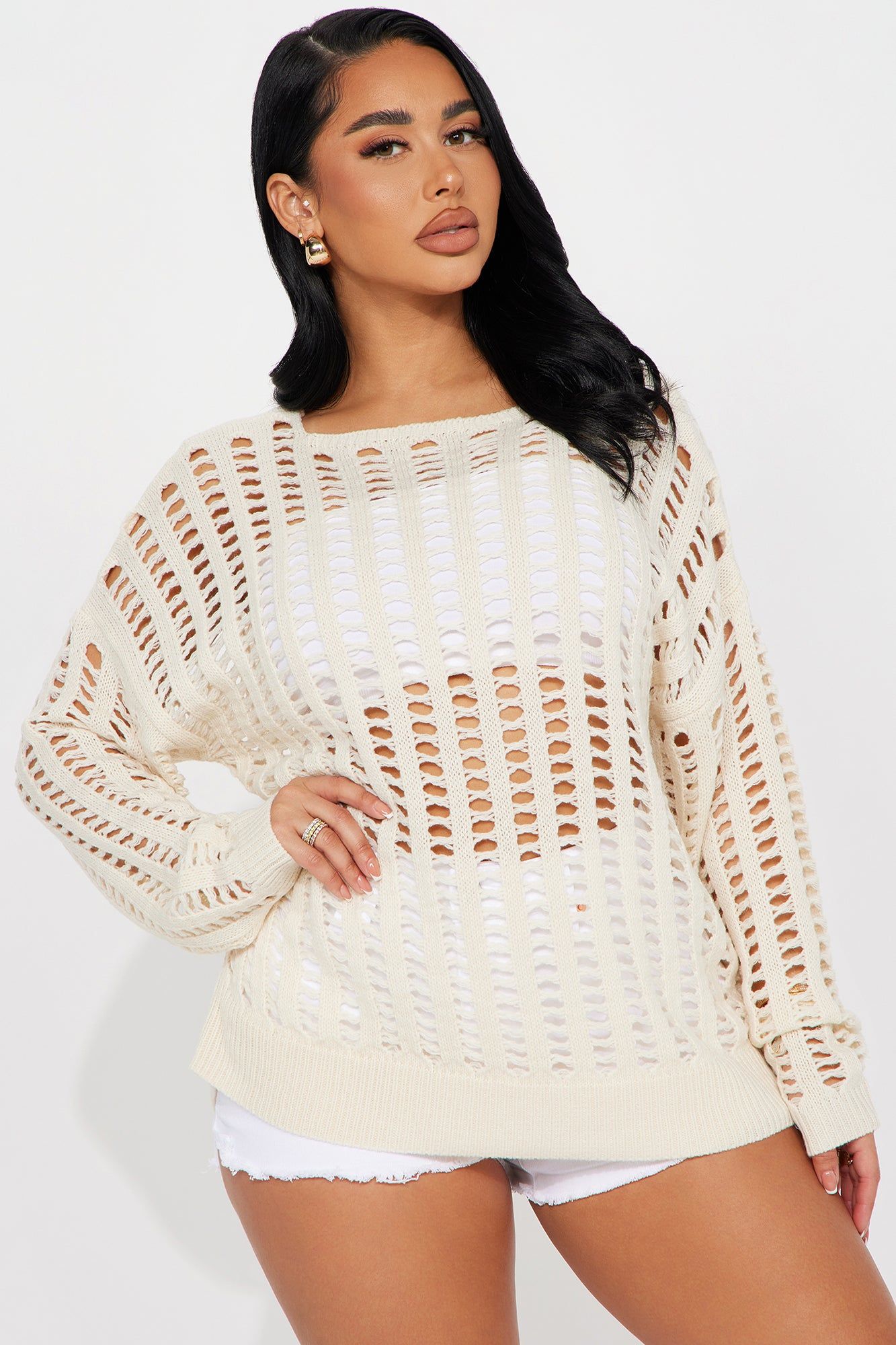 Ardon Sweater - Cream sold by Fashion Nova