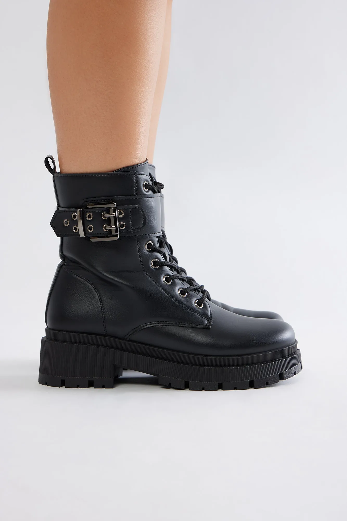 Tory Combat Boots - Black sold by Fashion Nova product image thumbnail 4