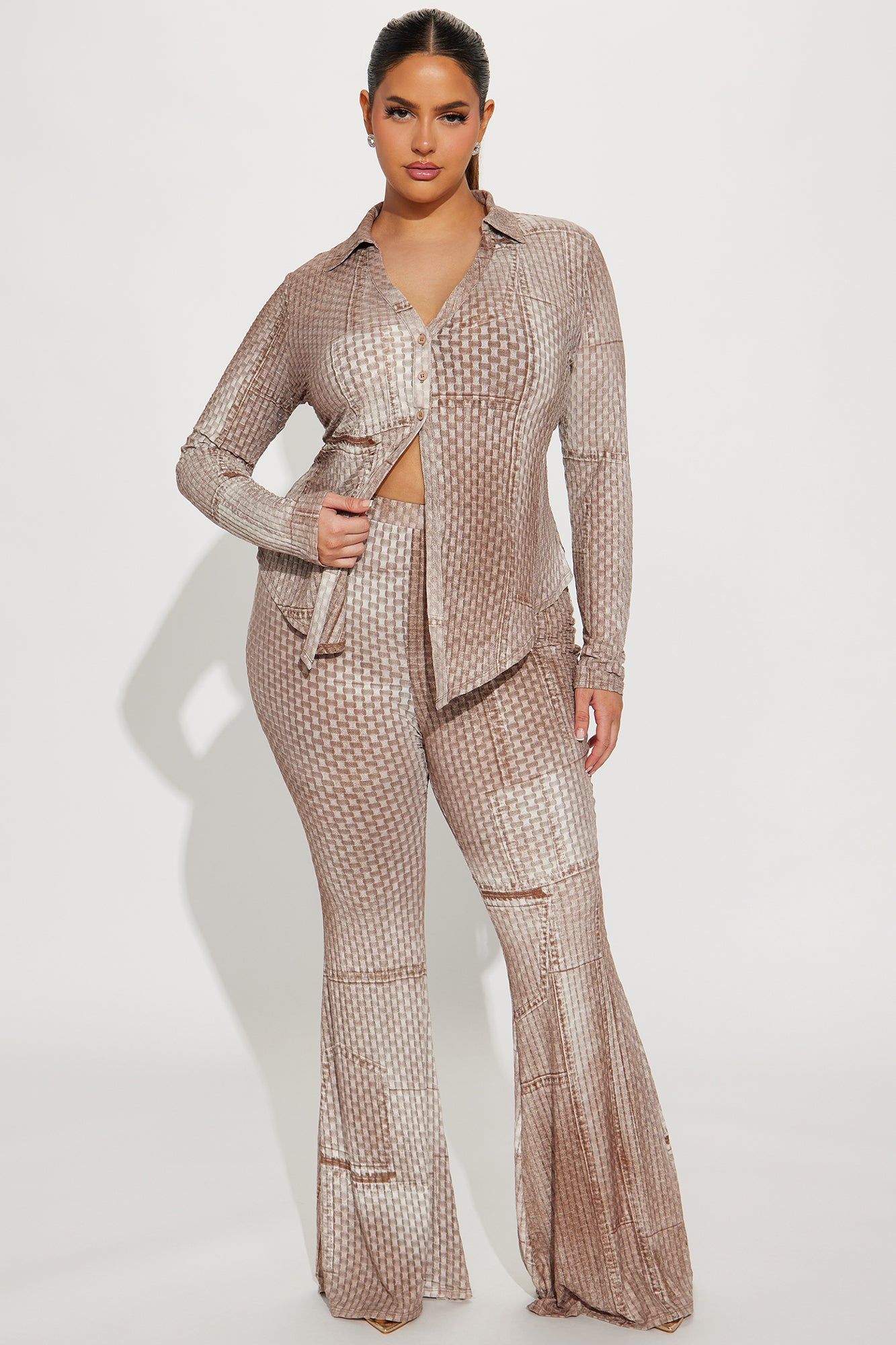Magnolia Mesh Pant Set - Taupe sold by Fashion Nova product image thumbnail 4