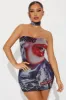 Daily Grind Mesh Micro Mini Dress - Black/combo sold by Fashion Nova