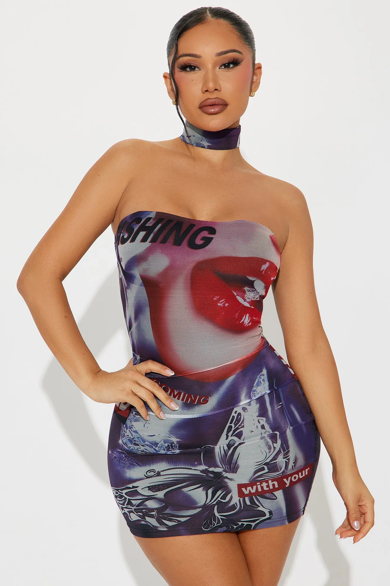 Daily Grind Mesh Micro Mini Dress - Black/combo sold by Fashion Nova product image thumbnail 5