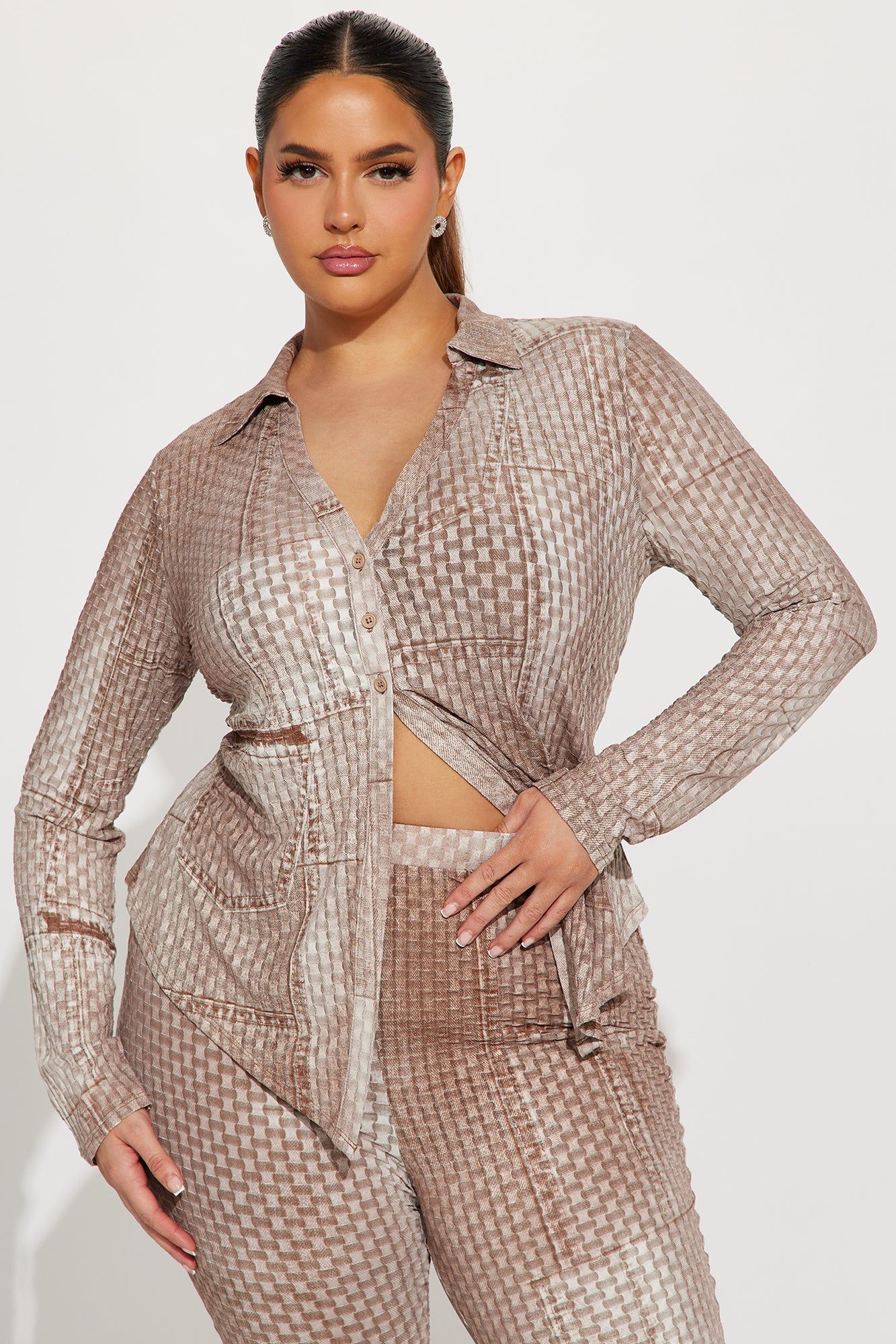 Magnolia Mesh Pant Set - Taupe sold by Fashion Nova product image thumbnail 5