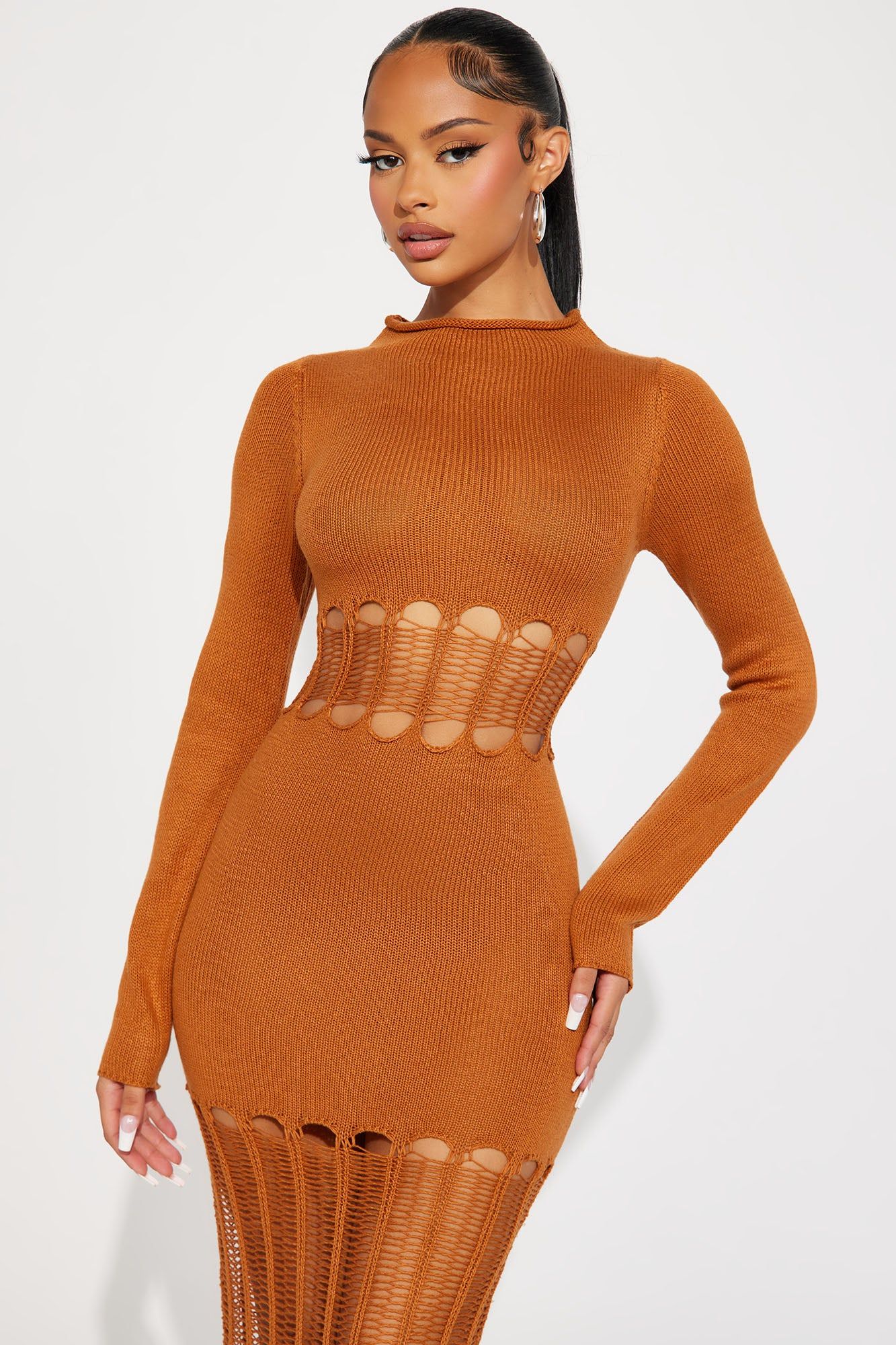 Tamara Sweater Midi Dress - Camel sold by Fashion Nova product image thumbnail 2