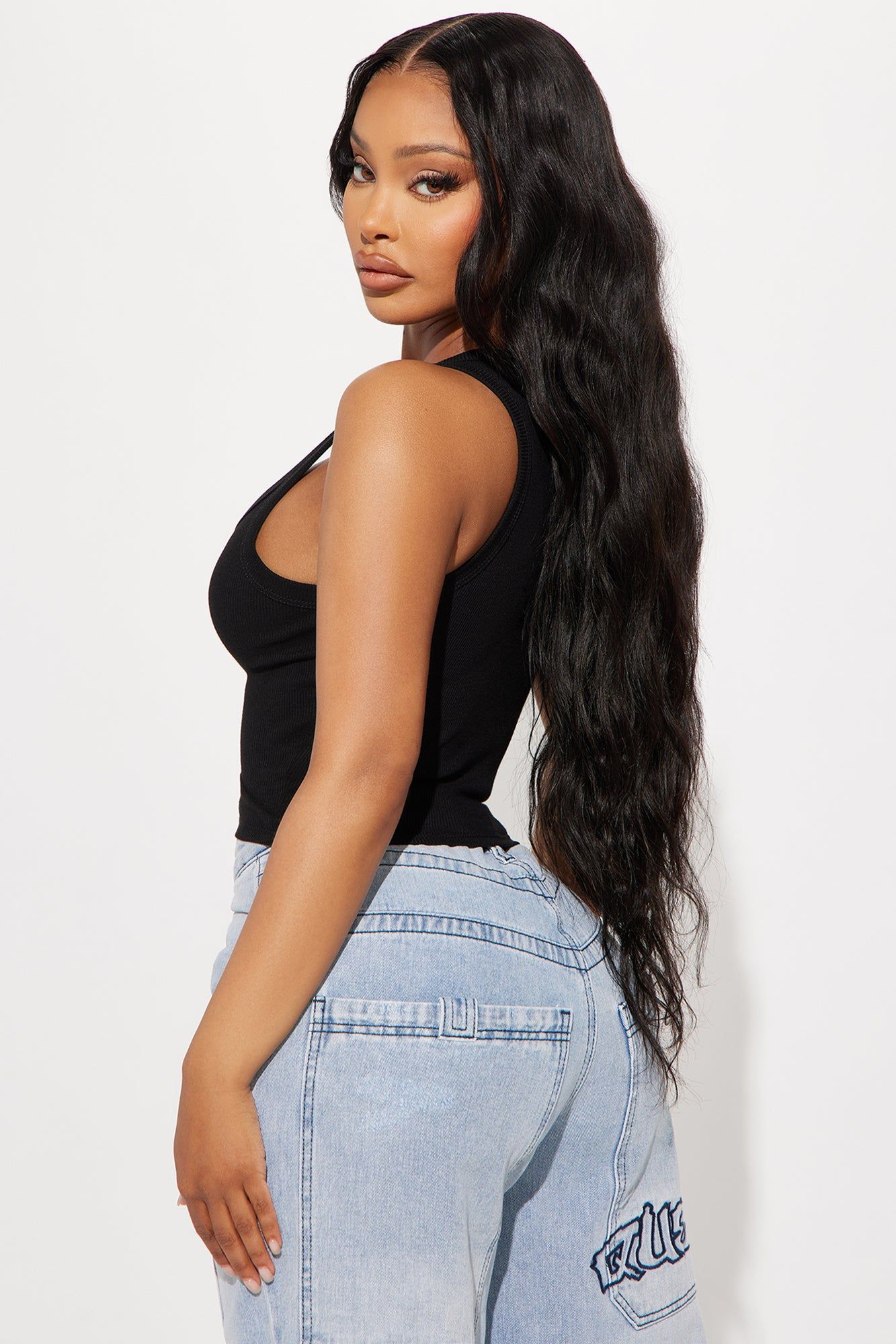 Christy Ribbed Tee - Black sold by Fashion Nova product image thumbnail 3