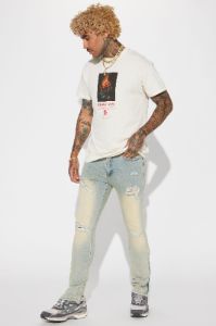 Pull Up Stacked Skinny Jeans - Vintage Blue Wash sold by Fashion Nova