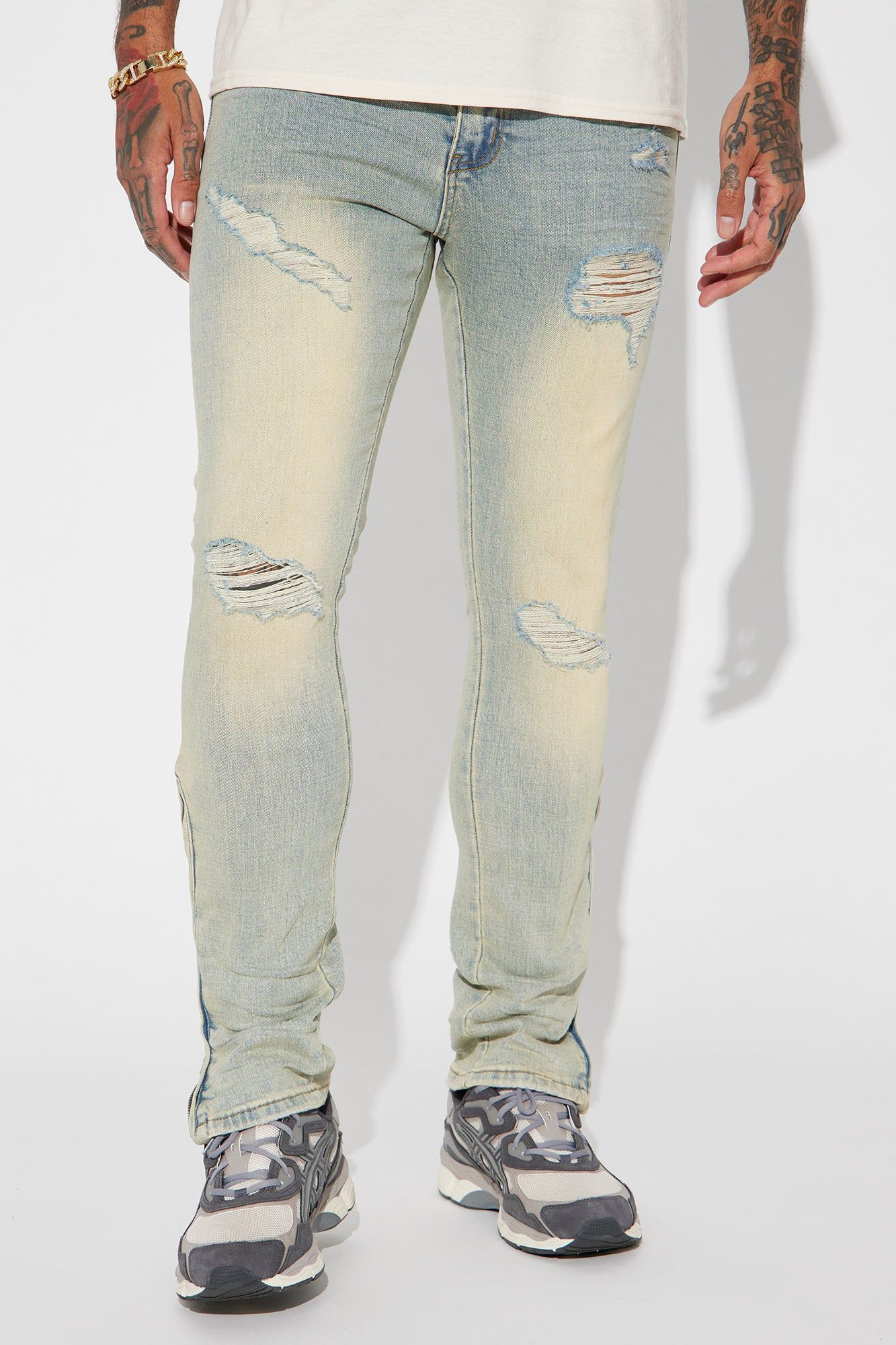 Pull Up Stacked Skinny Jeans - Vintage Blue Wash sold by Fashion Nova