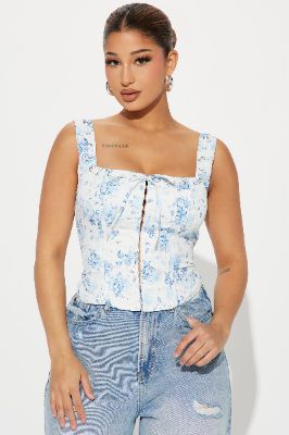 Anastasia Top - White/combo sold by Fashion Nova