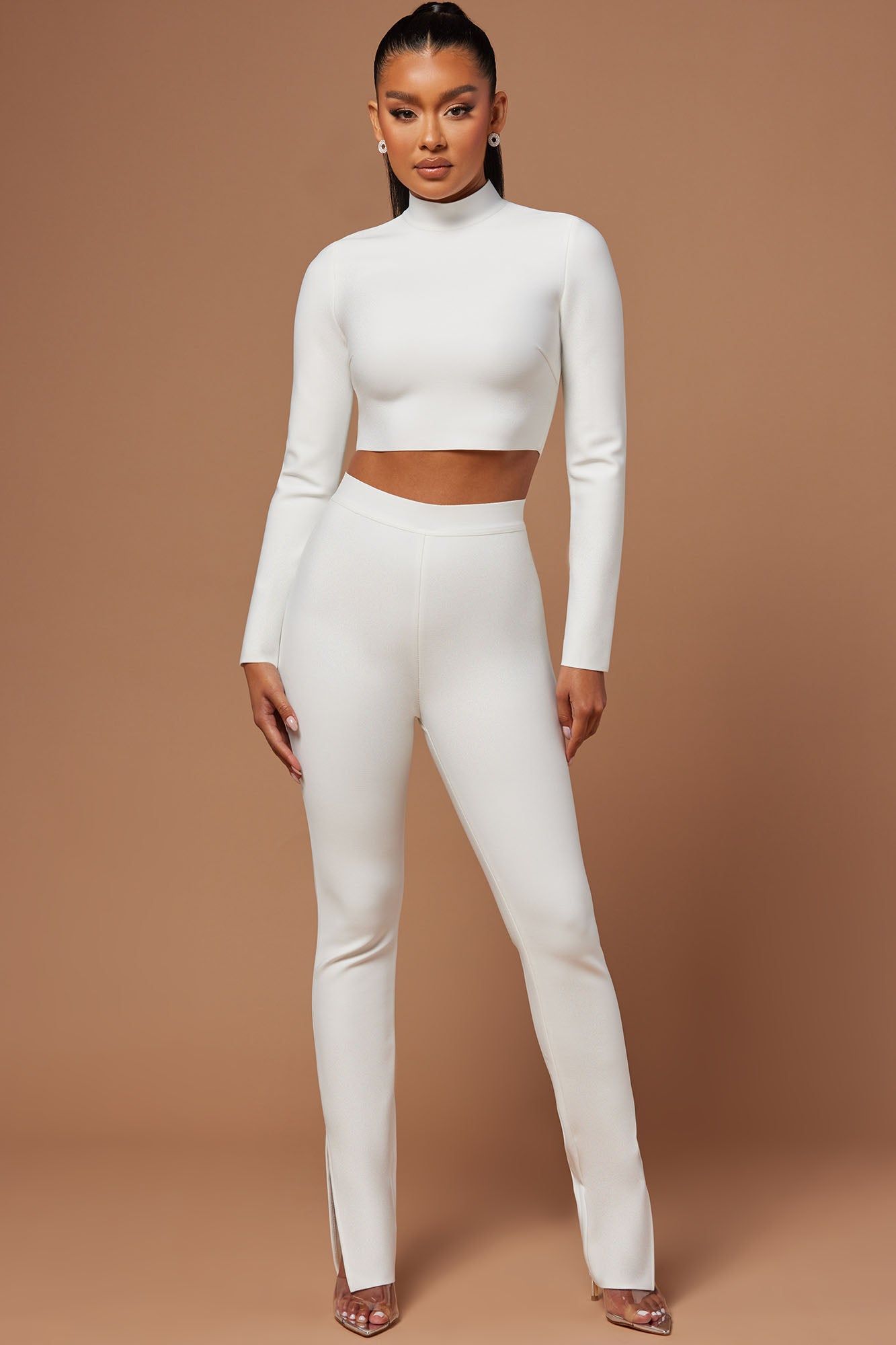 Avah Bandage Crop Top - White sold by Fashion Nova product image thumbnail 2