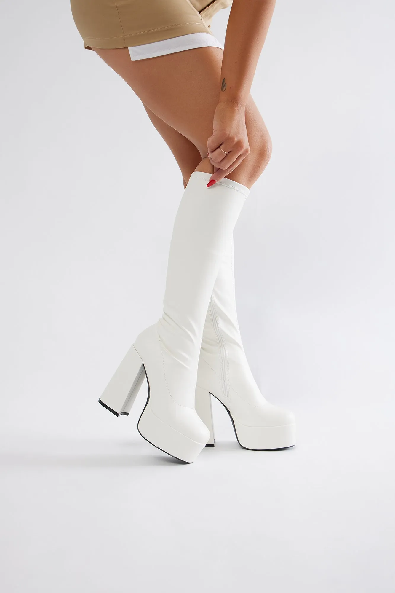 Camden Platform Boots - White sold by Fashion Nova product image thumbnail 2