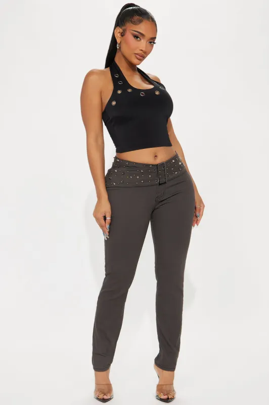 My Favorite Pair Skinny Pant - Charcoal sold by Fashion Nova