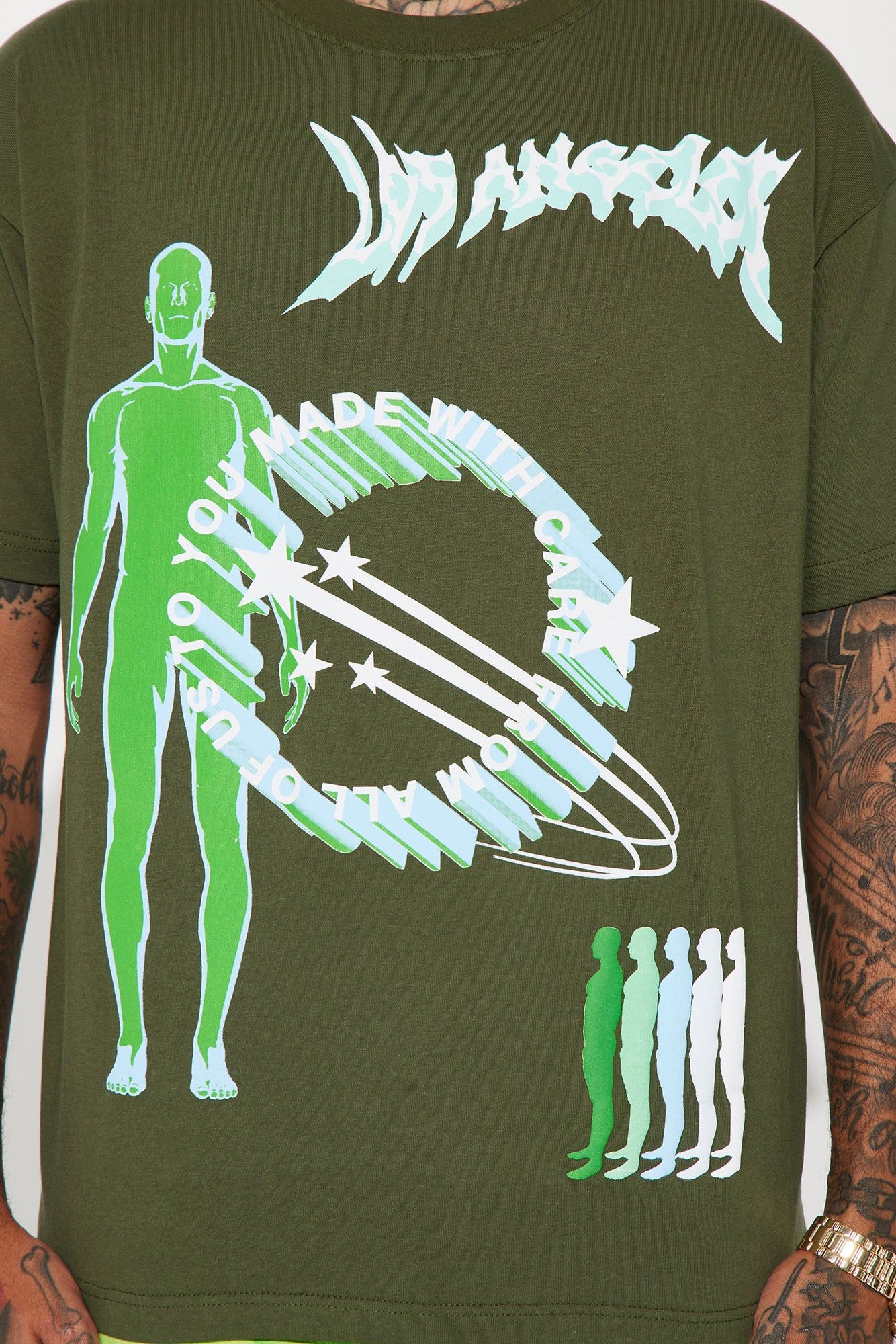 Los Angeles Made Short Sleeve Tee - Olive sold by Fashion Nova product image thumbnail 4