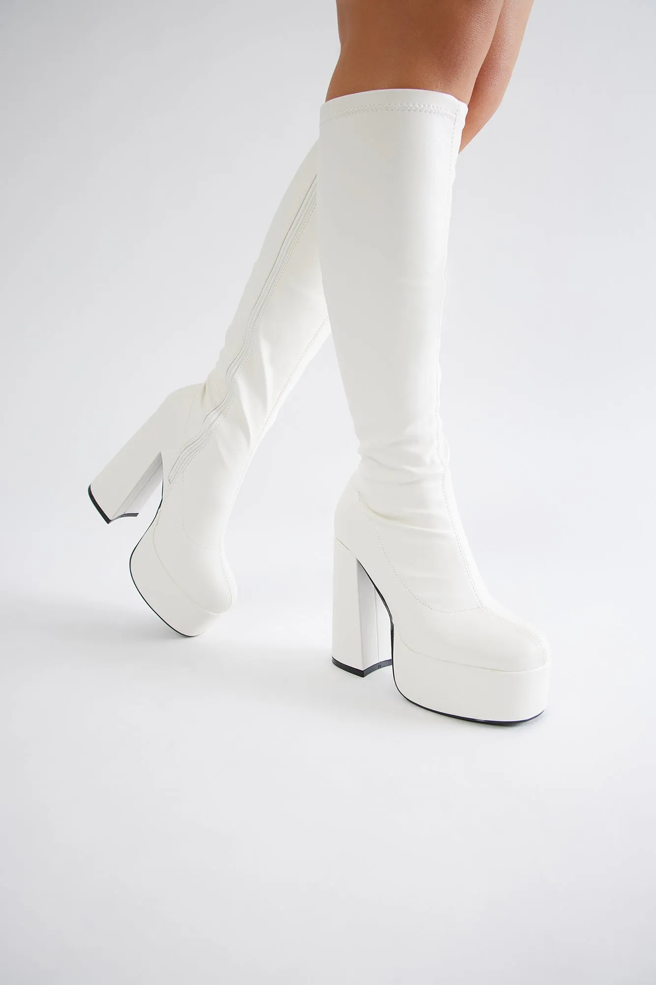 Camden Platform Boots - White sold by Fashion Nova product image thumbnail 4