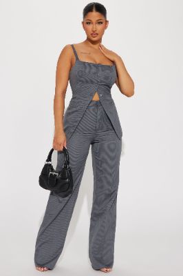Rita Pant Set - Grey sold by Fashion Nova