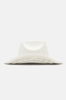 Pretty Pearls Cowboy Hat  - Cream sold by Fashion Nova