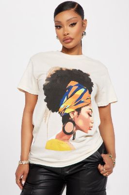Natural Beauty Graphic Tee - Natural/Combo sold by Fashion Nova
