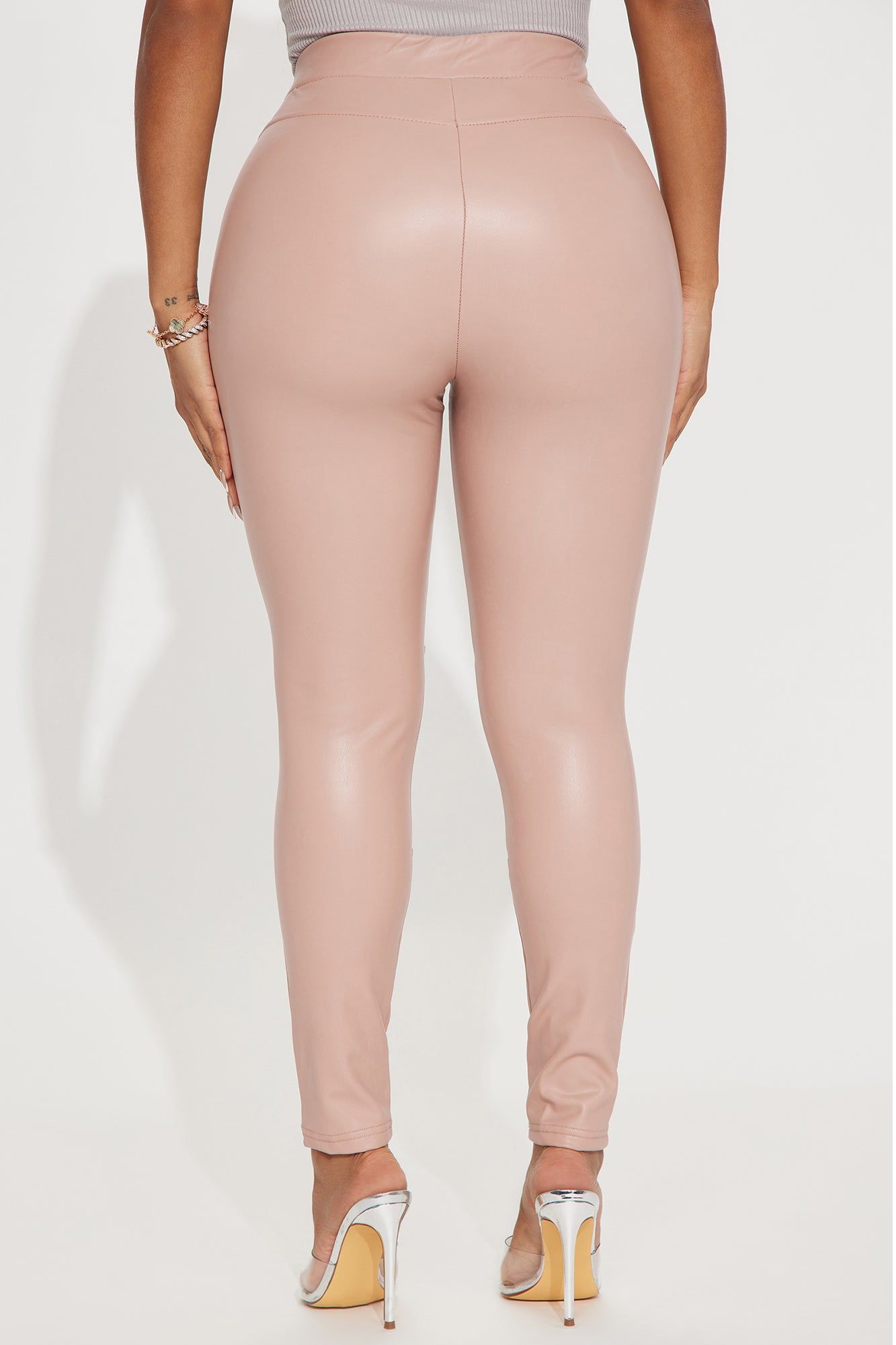 No Love Faux Leather Moto Legging - Blush sold by Fashion Nova product image thumbnail 3