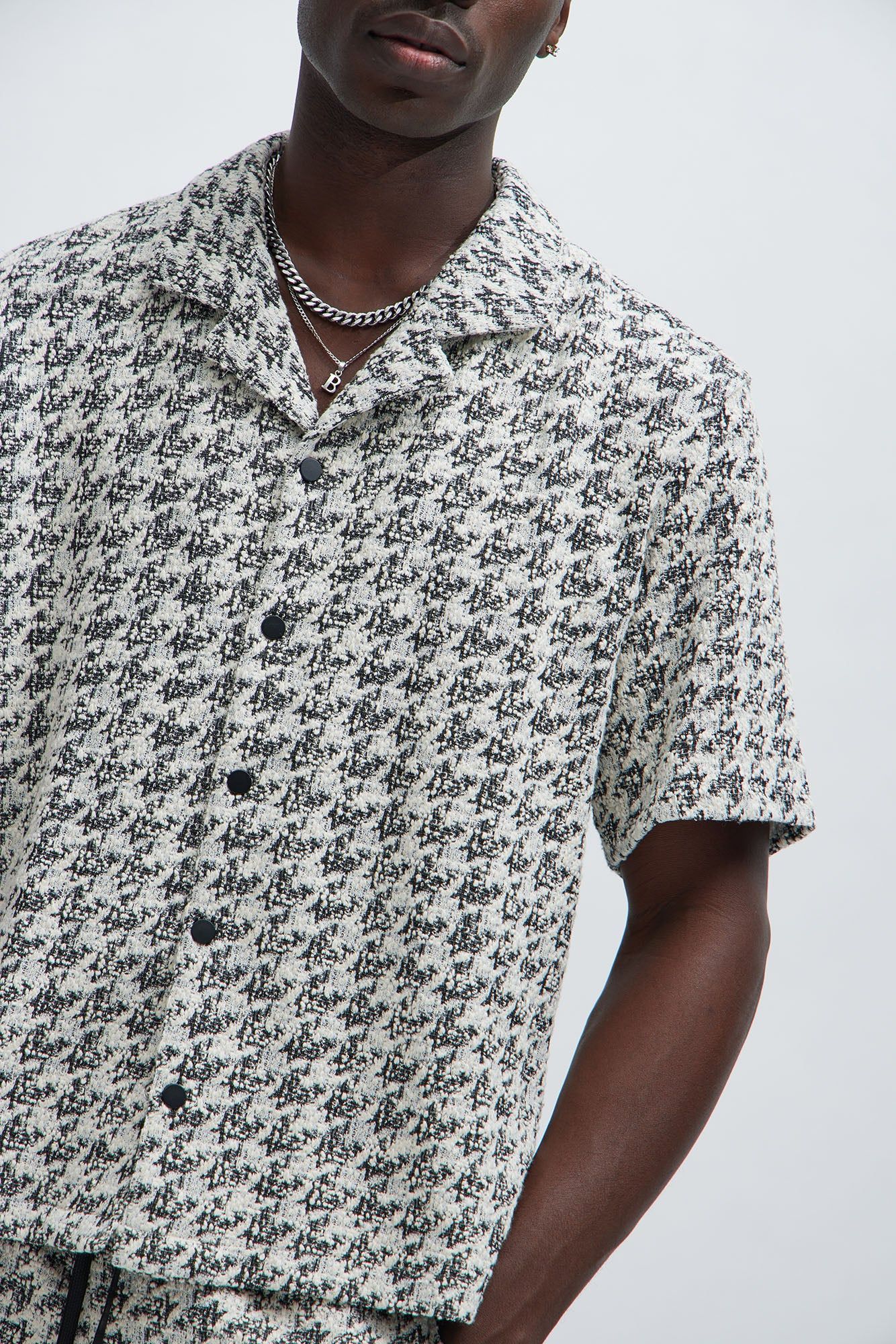 Beck Textured Shirt - Black/White sold by Fashion Nova product image thumbnail 3