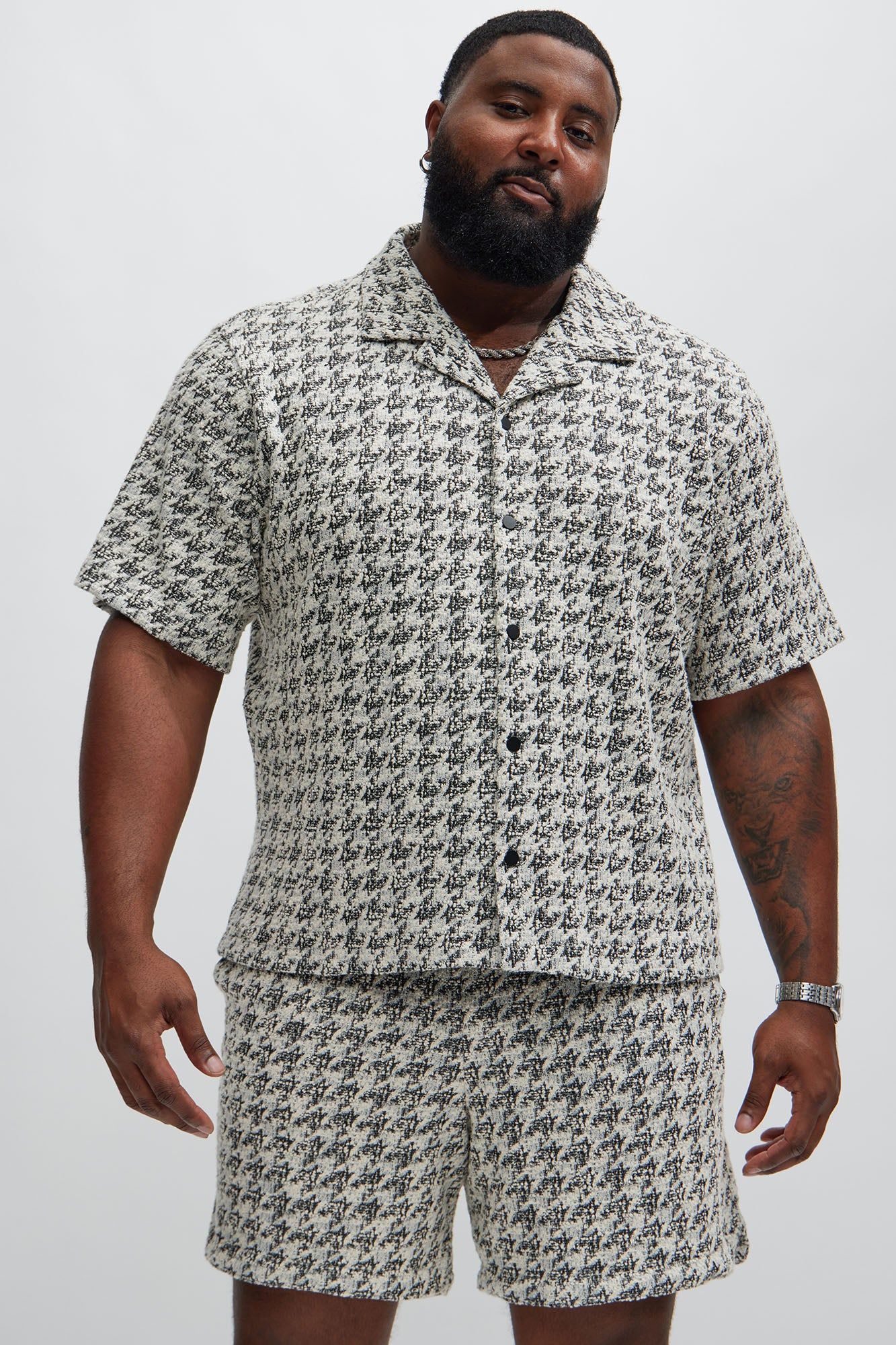 Beck Textured Shirt - Black/White sold by Fashion Nova product image thumbnail 5