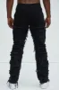 Got Me Distressed Cargo Straight Pants - Black sold by Fashion Nova