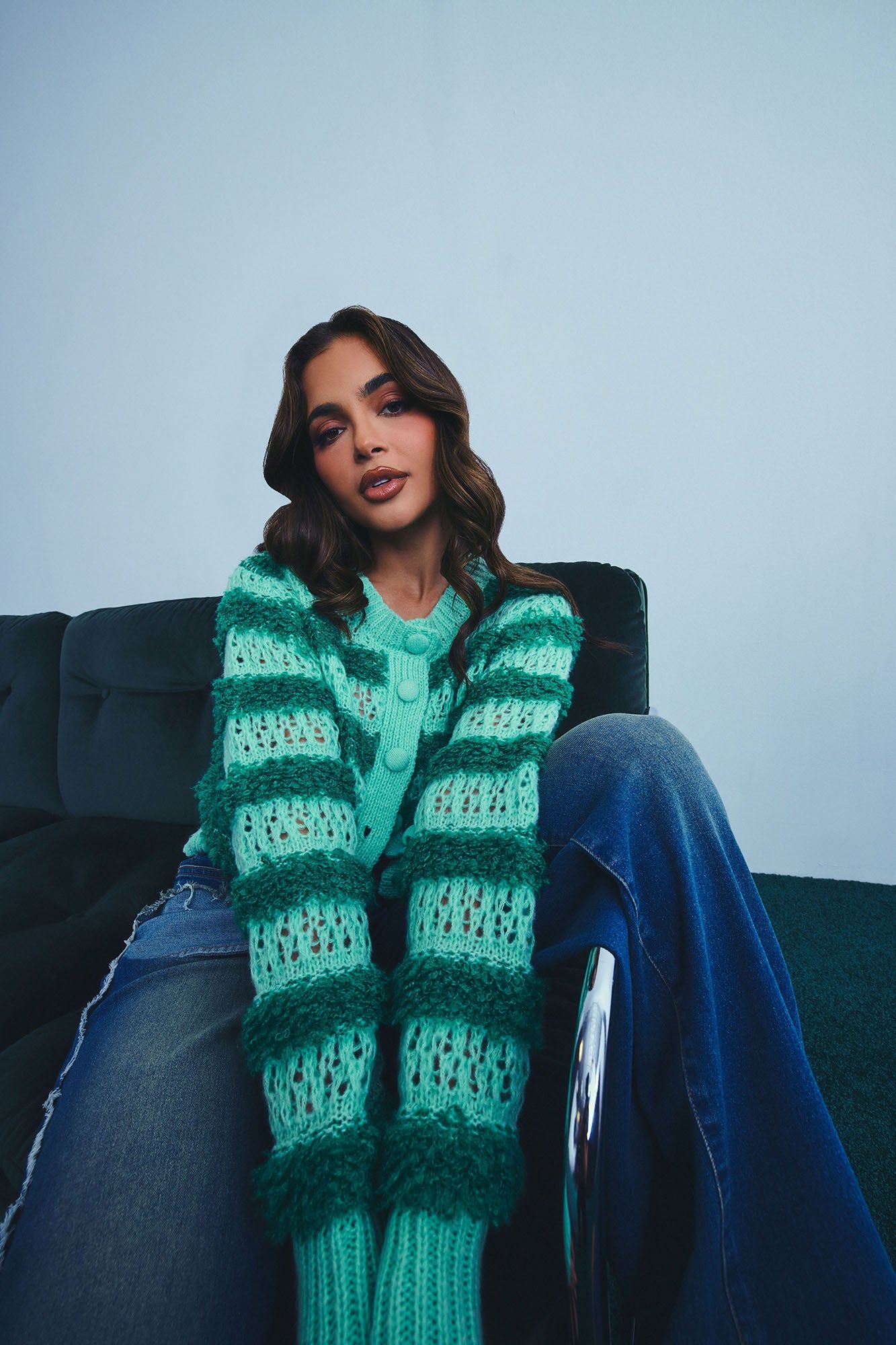 Minty Mood Crochet Cardigan Sweater - Mint/combo sold by Fashion Nova product image thumbnail 4