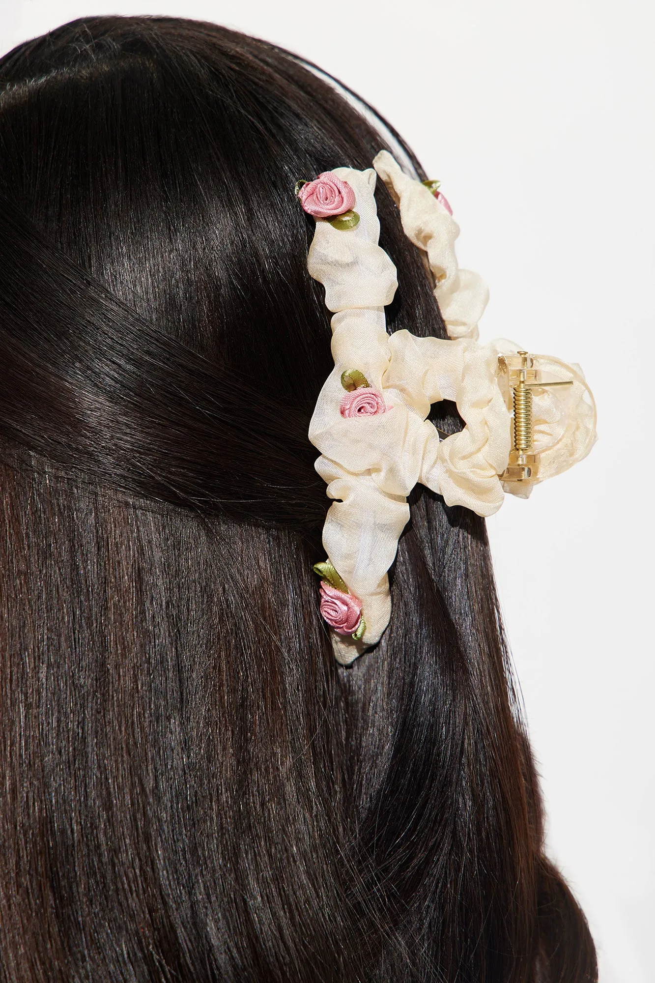 Among The Roses 2 Piece Claw Clip Set - White/combo sold by Fashion Nova product image thumbnail 2