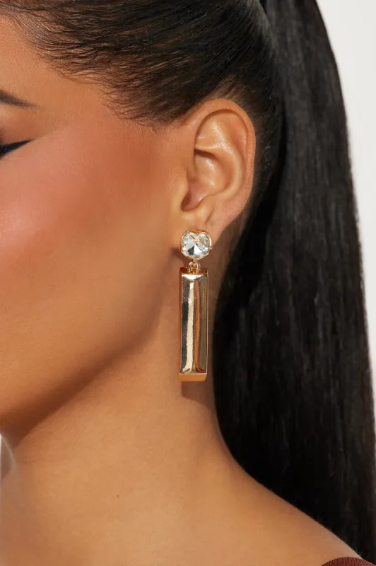 Radiant Rouge Earrings - Gold sold by Fashion Nova