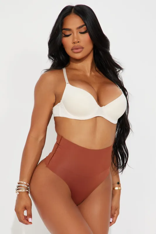 Smoothing Shapewear Thong Panty - Chocolate sold by Fashion Nova