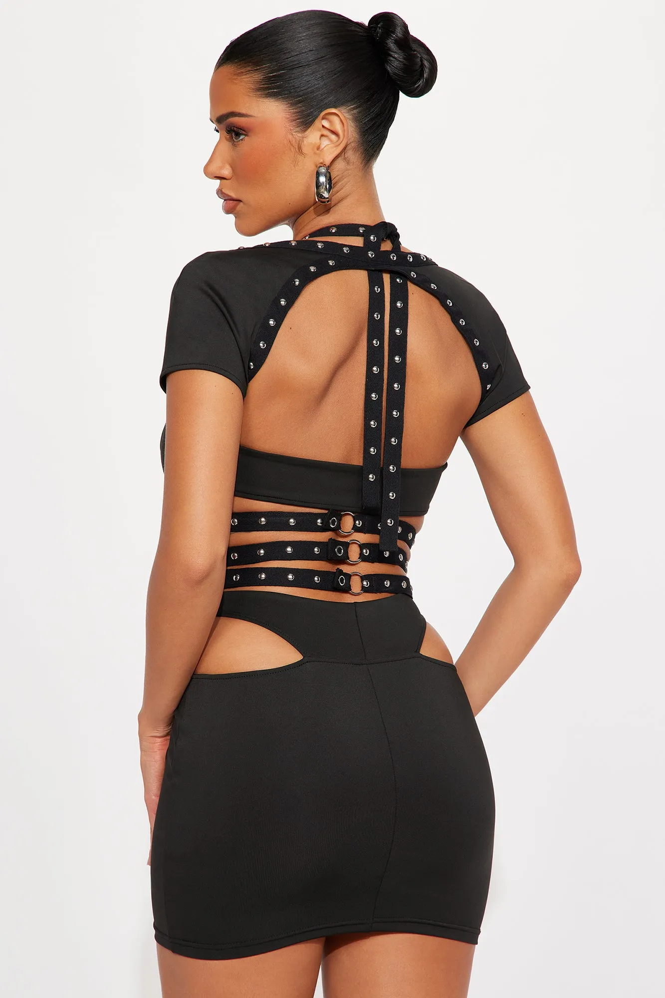 Amina Cutout Mini Dress - Black sold by Fashion Nova product image thumbnail 4