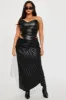 Dinner Date Faux Leather Midi Skirt - Black sold by Fashion Nova