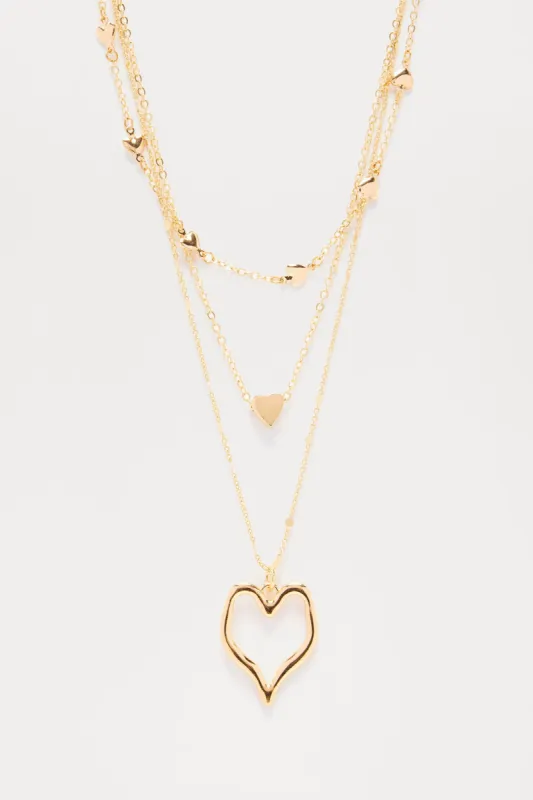 Tender Heart Necklace - Gold sold by Fashion Nova