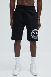 Killer Smile Sweatshorts - Black sold by Fashion Nova