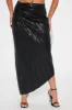 Dinner Date Faux Leather Midi Skirt - Black sold by Fashion Nova