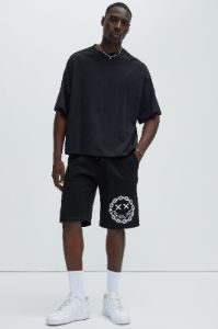 Killer Smile Sweatshorts - Black sold by Fashion Nova