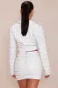 Heatherlyn Embellished Leather Skirt Set - White sold by Fashion Nova