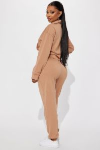 Chill Day Fleece Jogger Set - Mocha sold by Fashion Nova