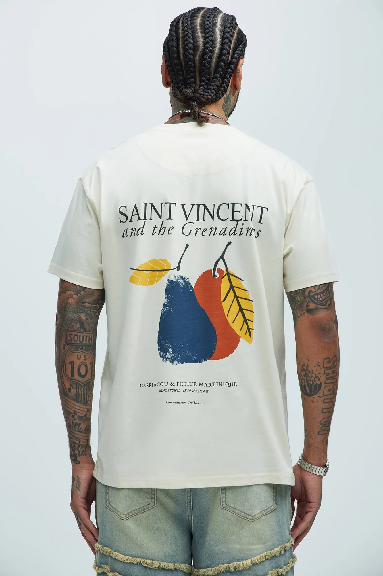 Saint Vincent And The Grenadines Short Sleeve Tee - Cream sold by Fashion Nova