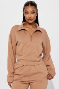 Chill Day Fleece Jogger Set - Mocha sold by Fashion Nova
