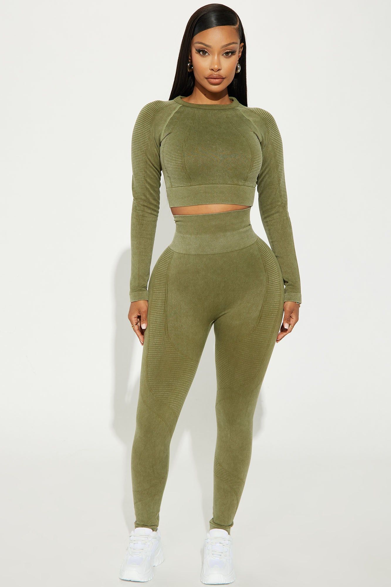 Keep The Flow Active Top - Olive sold by Fashion Nova product image thumbnail 2