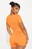 Beach Bum Effortless Seamless Active Set - Tangerine sold by Fashion Nova