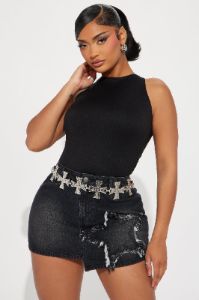 Have Faith Chain Belt - Silver sold by Fashion Nova
