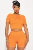Beach Bum Effortless Seamless Active Set - Tangerine sold by Fashion Nova