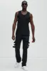 Kalel Textured Tank Top - Black sold by Fashion Nova
