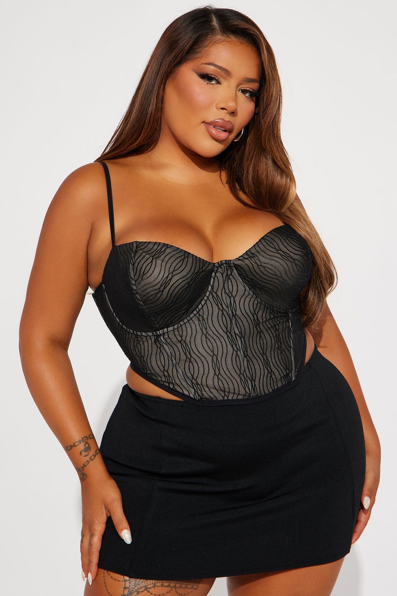 Amirah Mesh Corset - Black sold by Fashion Nova product image thumbnail 4