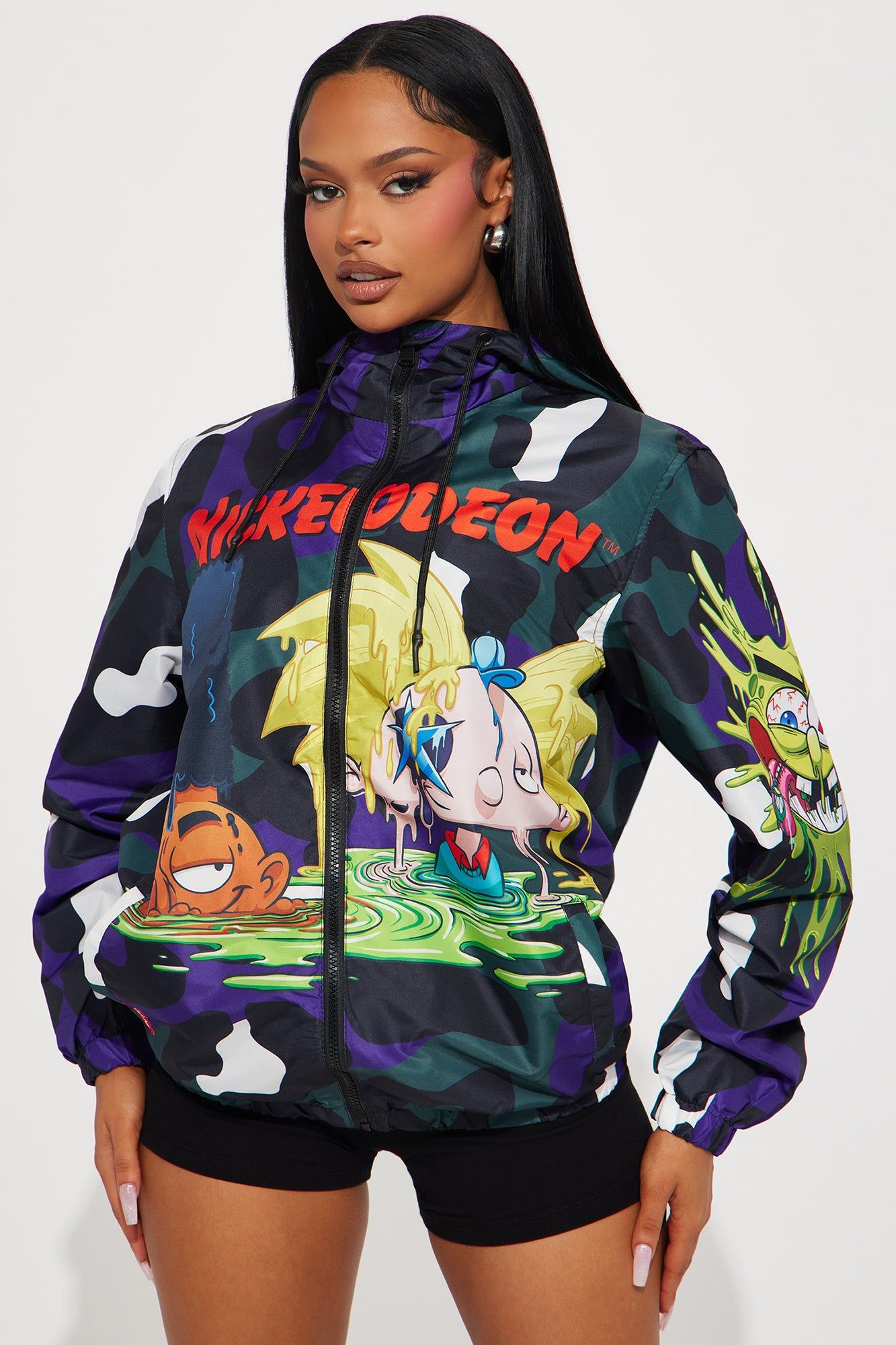 Zombie Nickelodeon Windbreaker - Purple sold by Fashion Nova