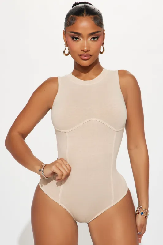 Santana Washed Bodysuit - Sand sold by Fashion Nova