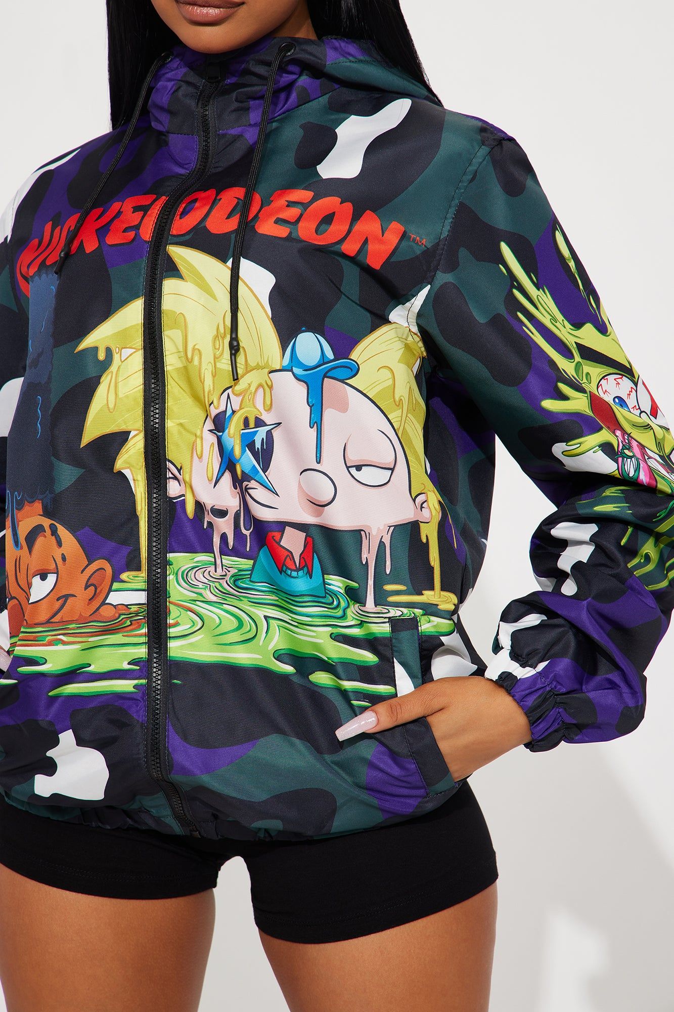 Zombie Nickelodeon Windbreaker - Purple sold by Fashion Nova product image thumbnail 3