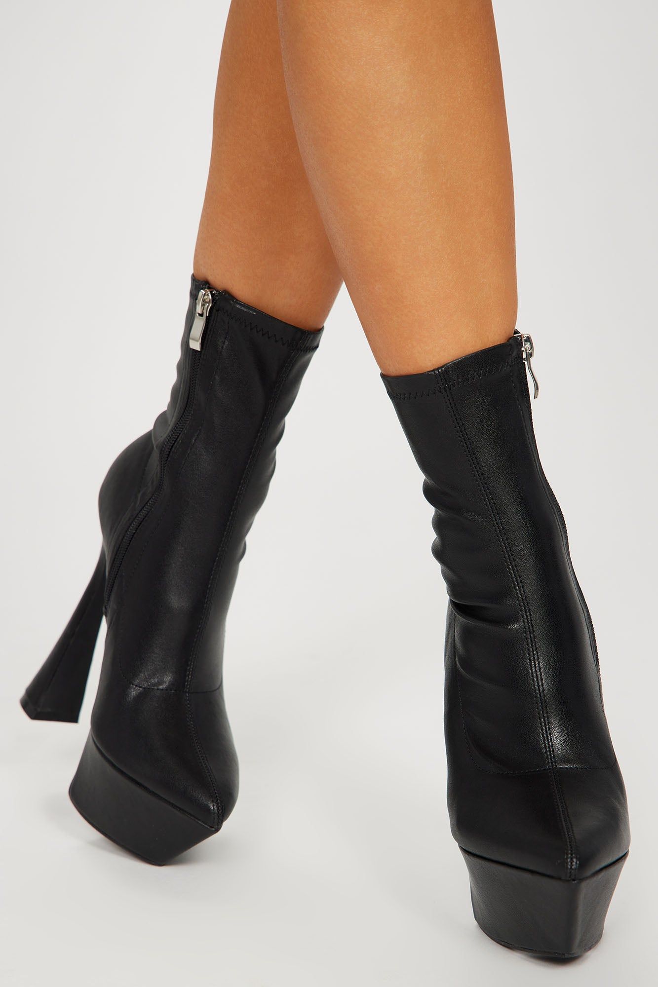 Emilia Platform Booties - Black sold by Fashion Nova product image thumbnail 2