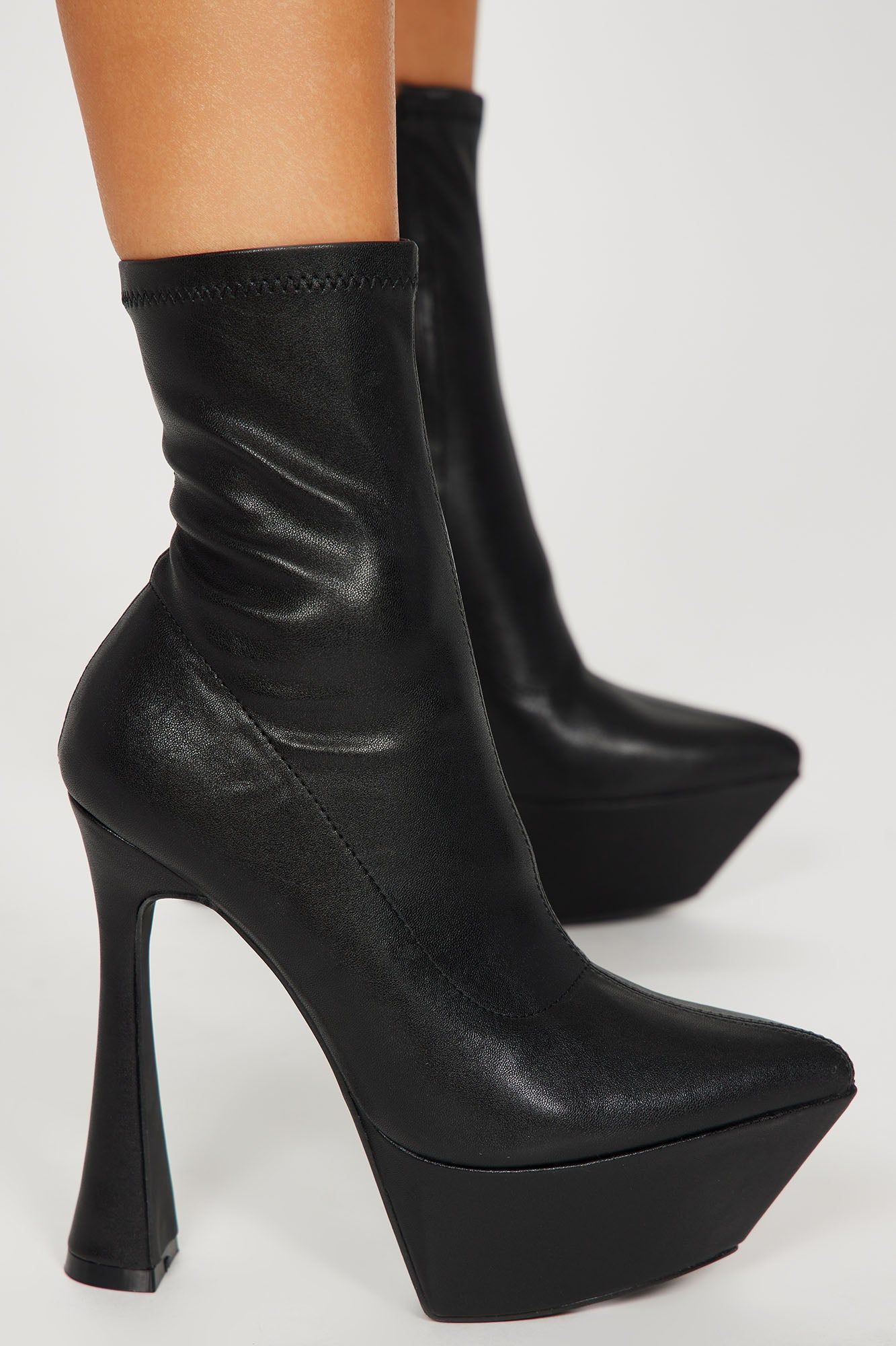 Emilia Platform Booties - Black sold by Fashion Nova product image thumbnail 3