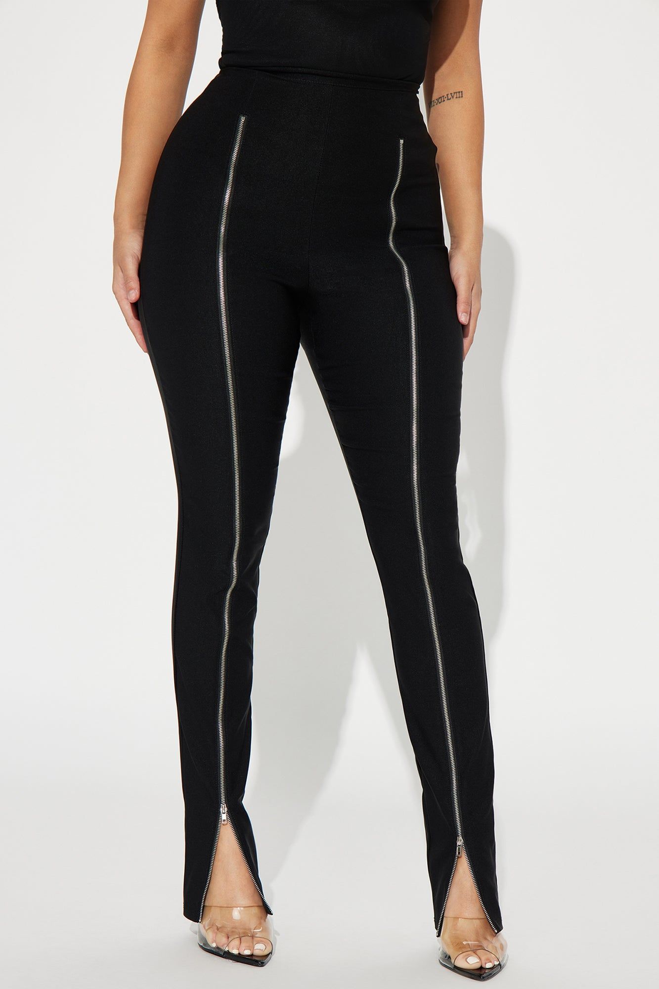 Had Your Chance Zip Up Skinny Pant - Black sold by Fashion Nova product image thumbnail 2